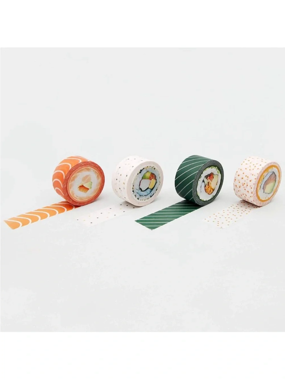 Sushi Paper Washi Tape, set includes 4 rolls